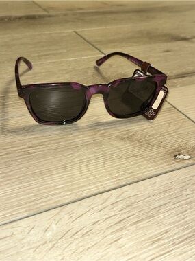 Panama Jack Purple Tortoise Square Sunglasses